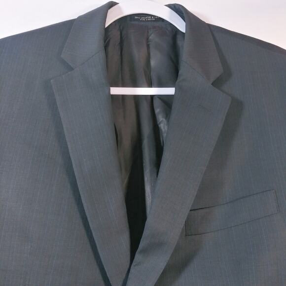 John Varvatos Men's Delancy Wool 2-Button Jacket Blazer Blue Pinstripe Size 42 R - Picture 4 of 11